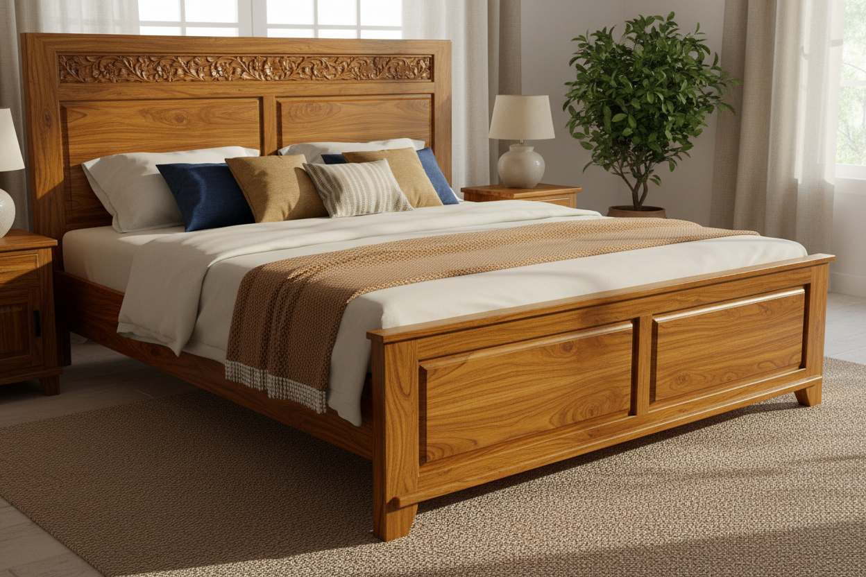 Sagwan Wood Bed