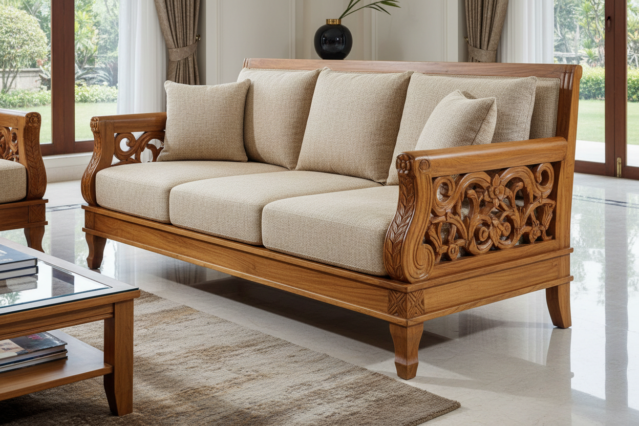 Premium Solid Wood Sofa