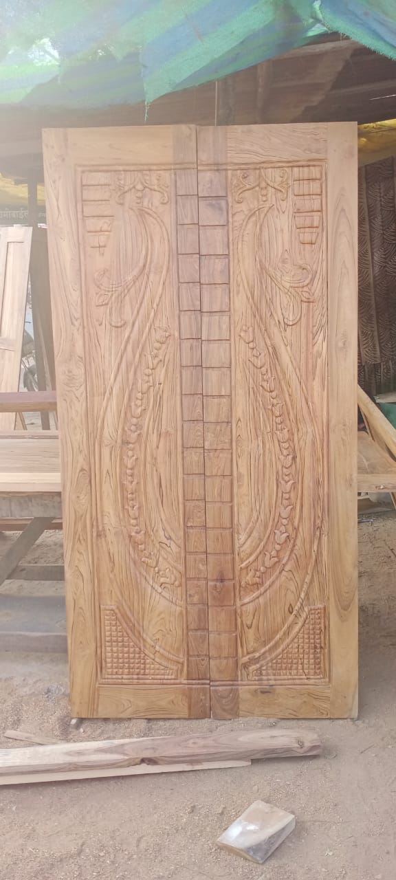 Hand Crafted Solid Wood Beautiful Main Door