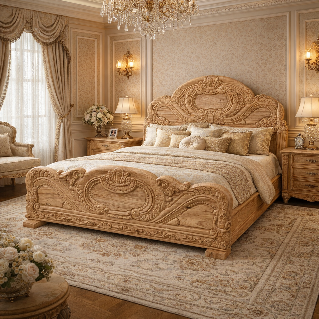 Hand Crafted Wooden Bed (Box Bed) B2