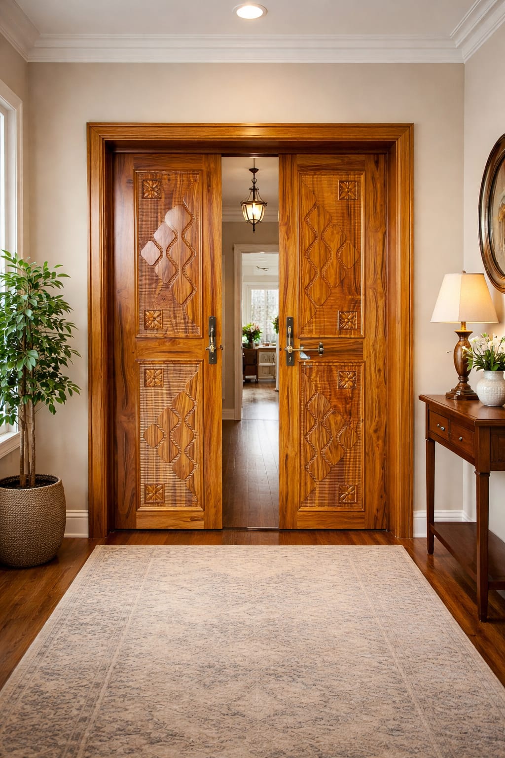 Sagwan Indian Teak Wood Door #D33
