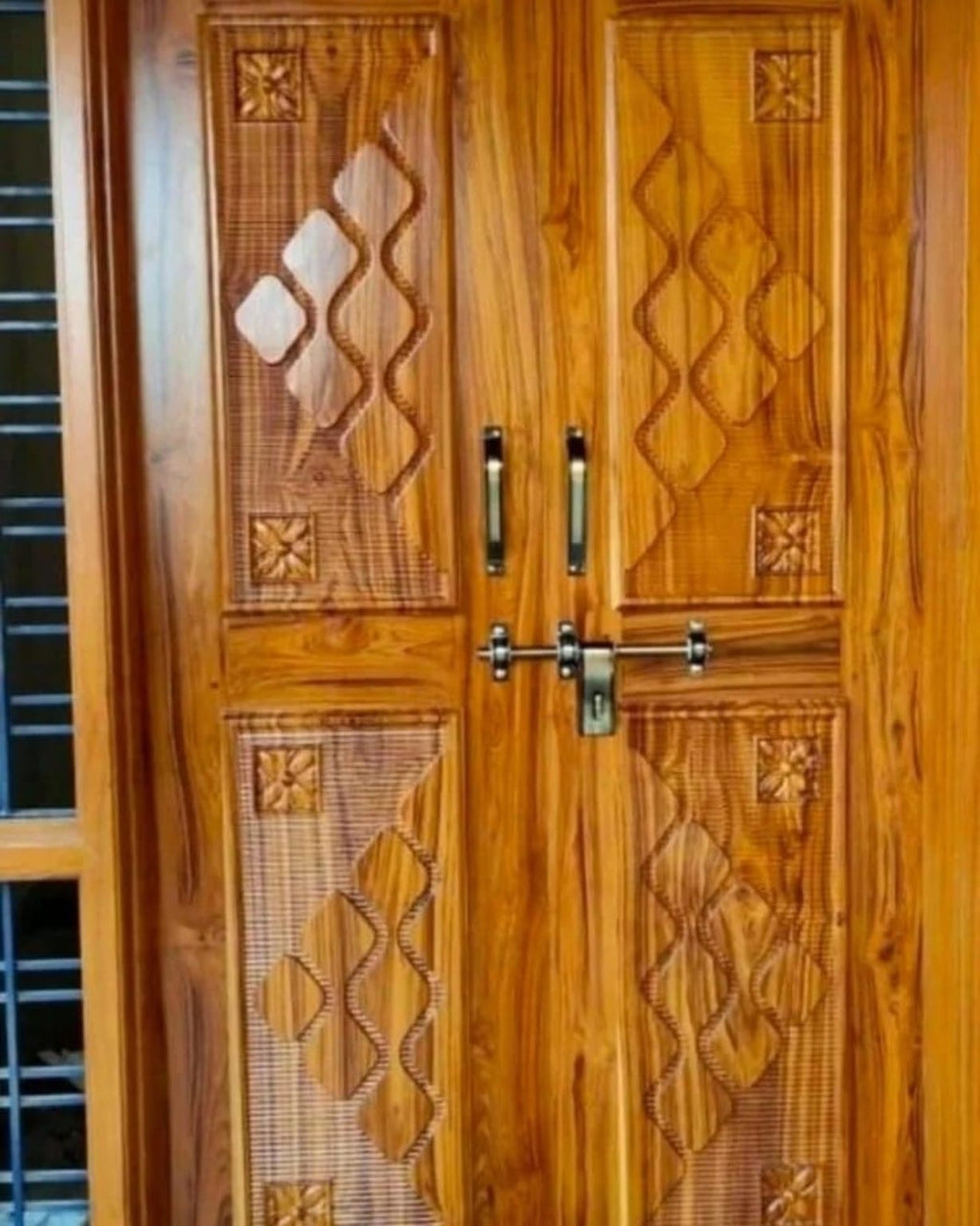Sagwan Indian Teak Wood Door #D33