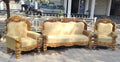Beautiful Solid Pure Teak Wood Sofa With Cusion 1 Big Chair 2 Single Chair And Tea Table S4