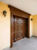 Hand Crafted Solid Indian Teak Wood Beautiful Main Door #D18