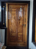 Hand Crafted Solid Indian Teak  Wood Beautiful Main Door #D17