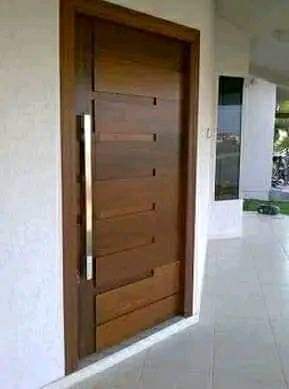 Hand Crafted Solid Indian Teak Wood Beautiful Main Door #D15