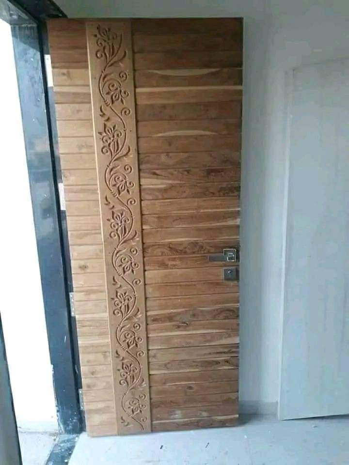 Hand Crafted Solid Indian Teak Wood Beautiful Main Door #D14