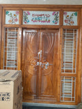 Hand Crafted Solid Indian Teak Wood Beautiful Main Door #D6