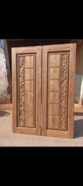 Hand Crafted Solid Indian Teak Wood Beautiful Main Door #D5